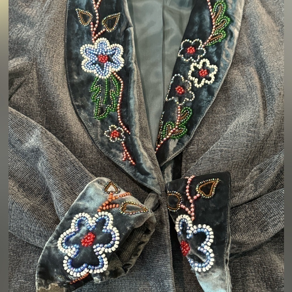 Double D Ranch highly adorned velvet trimmed jacket - Picture 3 of 16